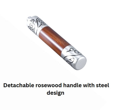 Premium 58mm Bottomless Espresso Portafilter – Rosewood Handle & Stainless Steel Design